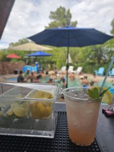 Signature cocktail with fresh citrus garnish from our event bartending service